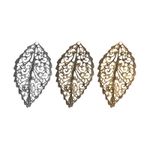 Филигранные элементы для бижутерии 3.1 см, лист, 4 шт, под античную бронзу, Zlatka FDP-009