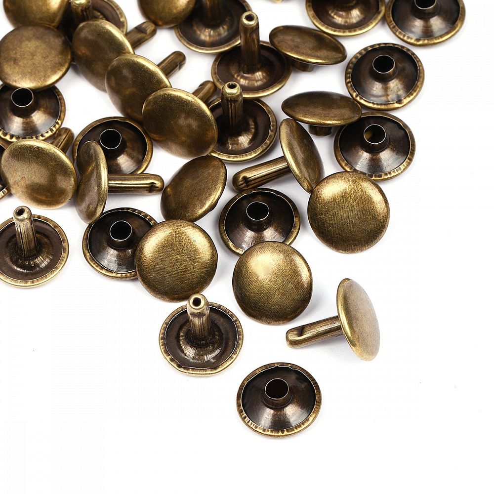 Хольнитены двухсторонние сталь 12х12 мм, №123, TBY.5212 цв. антик уп. 1000 шт, TBY