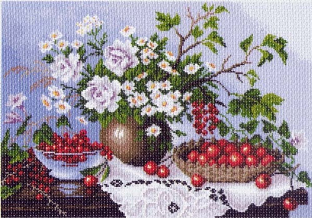 Рисунок на канве Матренин Посад 37х49 - 1232 Натюрморт с ягодами