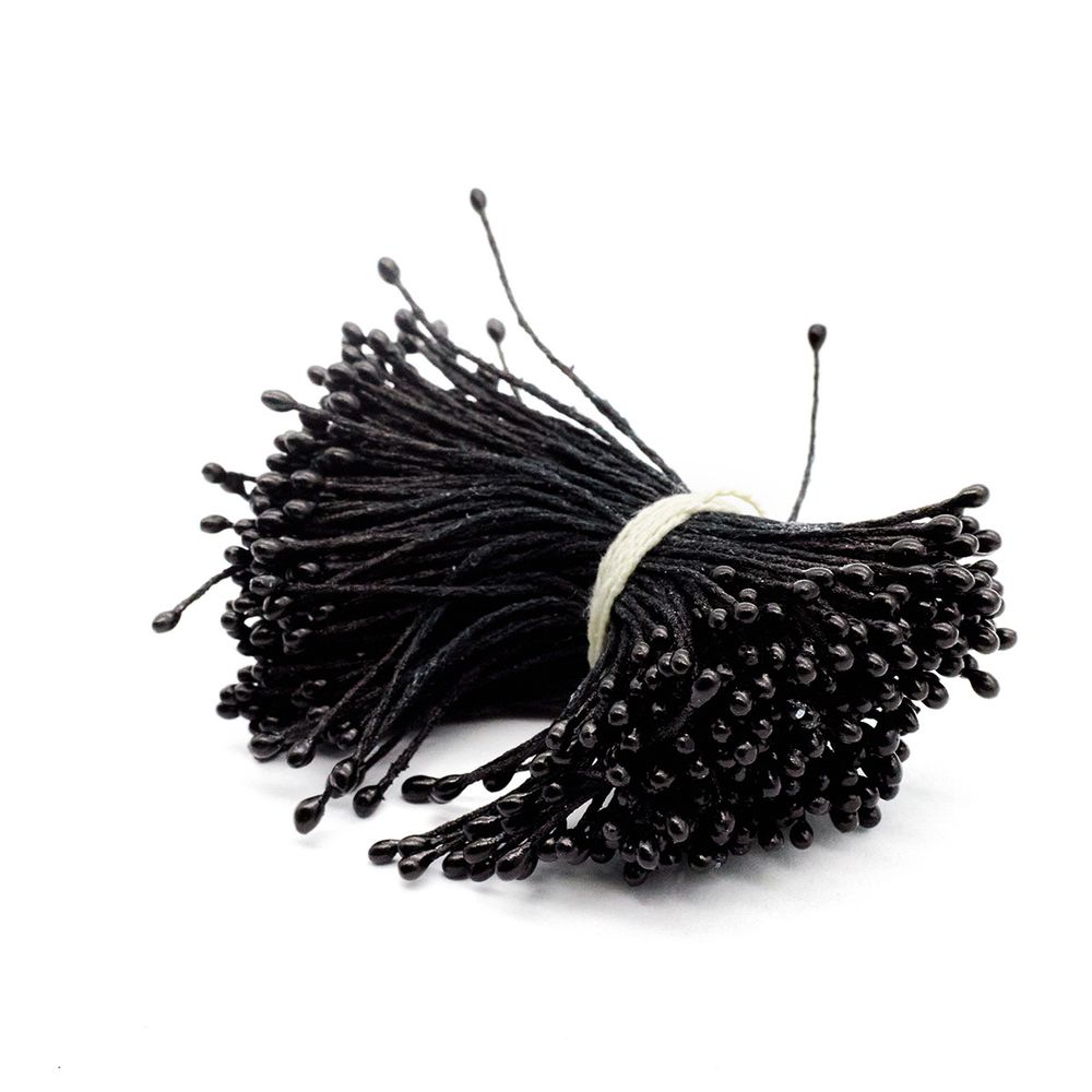 Тычинки для искусственных цветов 0,1х6см (черный)