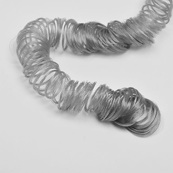 Волосы для кукол, кудряшки длина, уп. 180 см, цв. серый