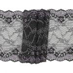 Кружево бельевое эластичное 165 мм / 10 м, 7735072 черный
