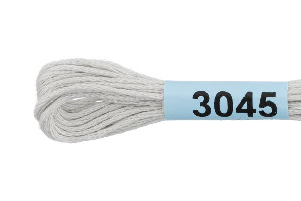 Мулине Gamma 100% хлопок, цв.3045 св.серый, 24 мотка по 8 метров