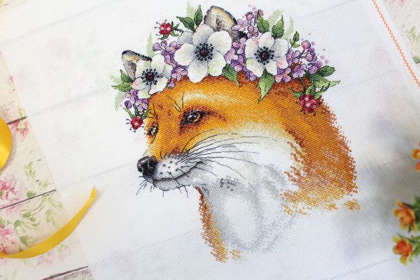 Набор для вышивания нитками МП Студия, Лиса, 20х23 см