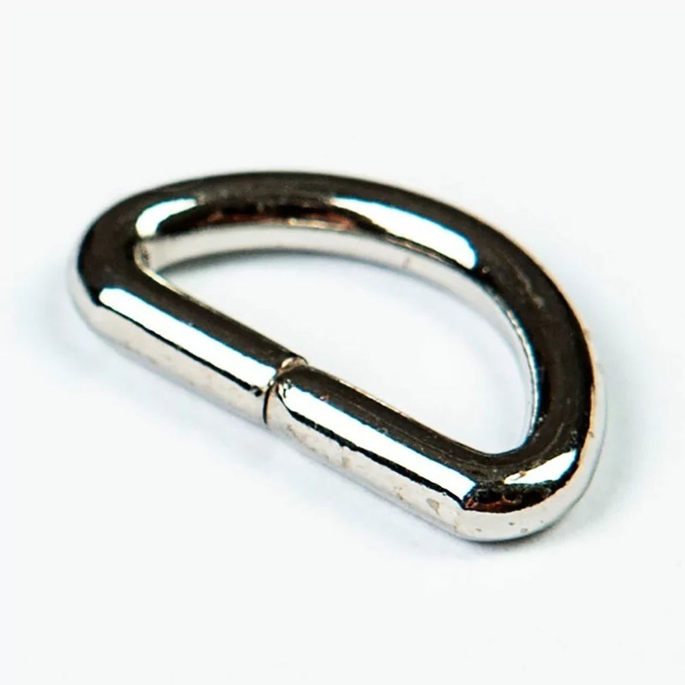 Полукольцо сварное металл внутр. 12 мм (внешн. 17х11 мм, ⌀2.5 мм), 50 шт, никель ГР, 6045