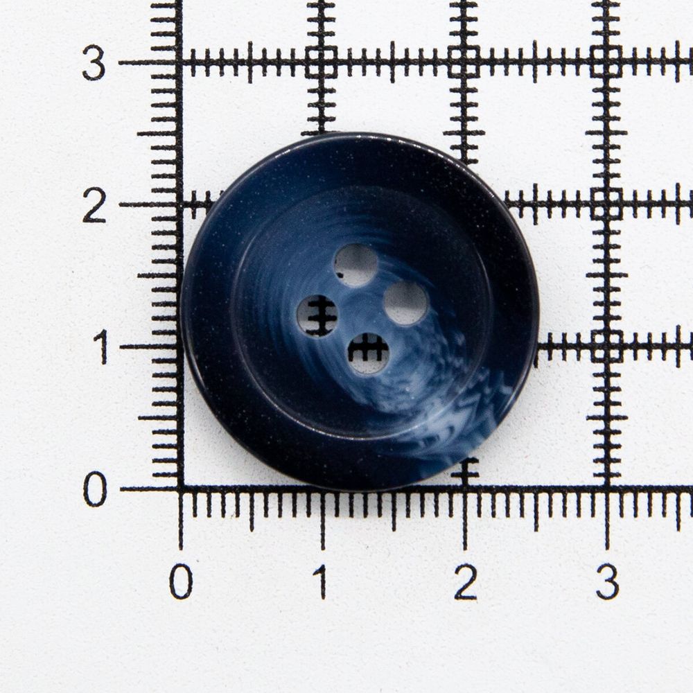 Пуговицы 4 прокола мужская костюмные 543294/4 40 (5422 синий/глянц.), 24 шт