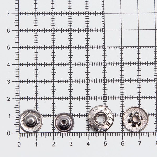 Кнопка Альфа (S-образная) ⌀15.0 мм, ≈50 шт, №54, Таблетка, МЕТАЛЛ, чер.никель, NEW STAR