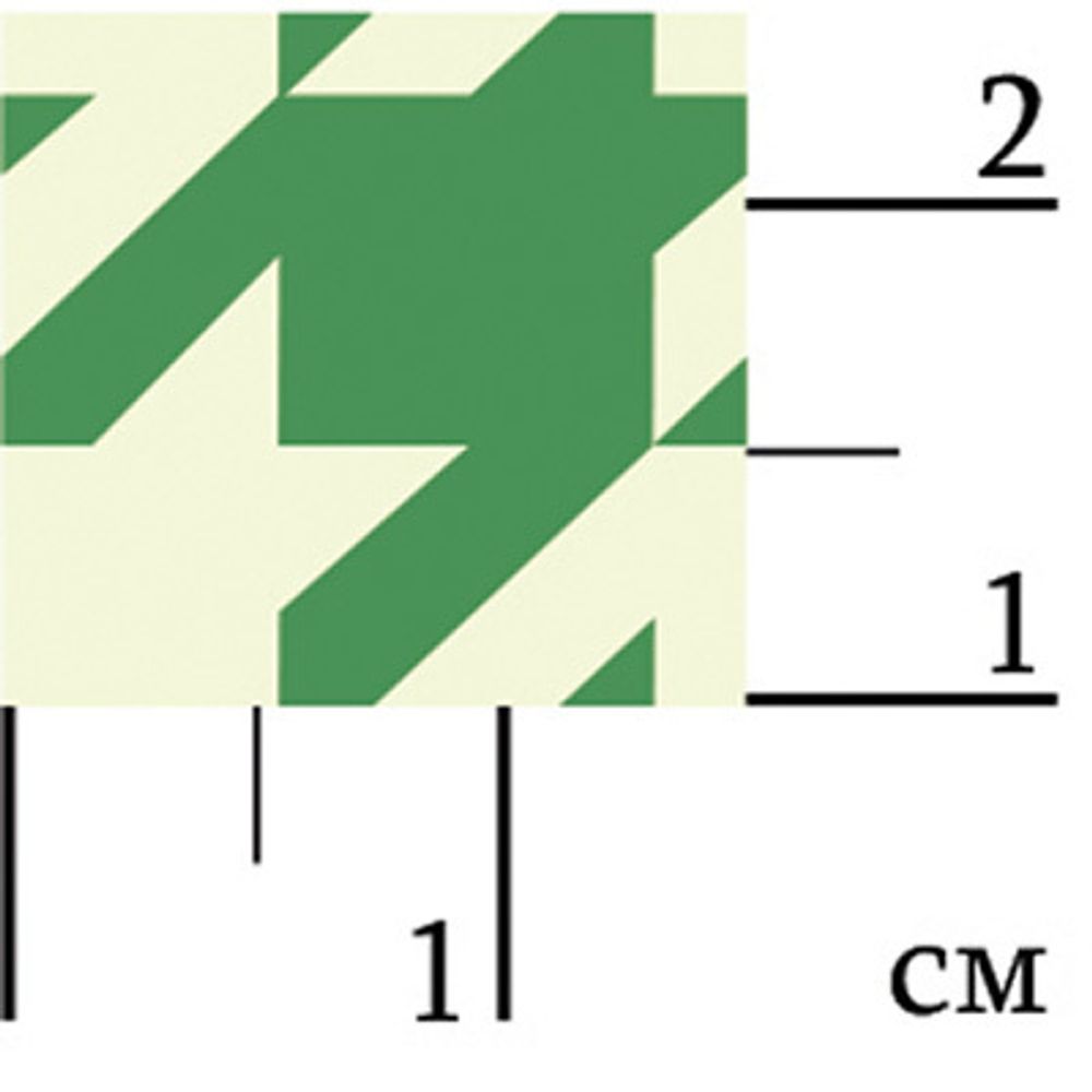 Ткань для пэчворка Peppy Бабушкин сундучок, рулон 112 см / 5 метров, БС-19 гусиная лапка я.зеленый, Peppy