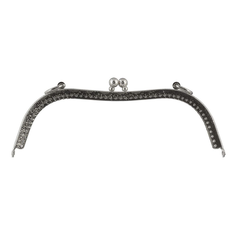 Застежка для сумки фермуар 22х7.5 см, 5 шт, 01 серебро, Gamma FER-08