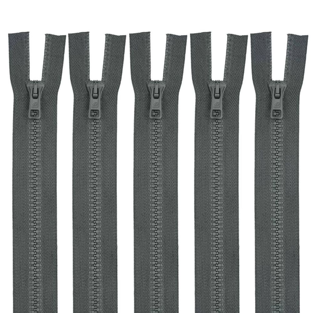 Молния трактор Arta Т6 (6 мм) 2 зам., разъем., 85 см, цв. 123 графит, уп.5 шт