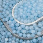 Бусины акрил ⌀12 мм, 500 г, дымка с АВ шиммером, круглые, AD073 голубой, (7748709)2012 , Astra&Craft