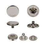 Кнопка Альфа (S-образная) ⌀12.5 мм, 36 шт, металл, нерж., 04 никель, MIKRON JK 001