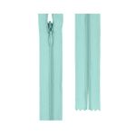 Молния потайная (скрытая) Т3 (3 мм) 1 зам., н/раз., 18 см, пластик, 193 св.бирюзовый, G013P Gamma, 10 шт