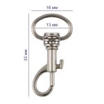 Карабин металл 13.0 мм (33х16 мм), 10 шт, 24 под бронзу, Gamma GH 105/13/10