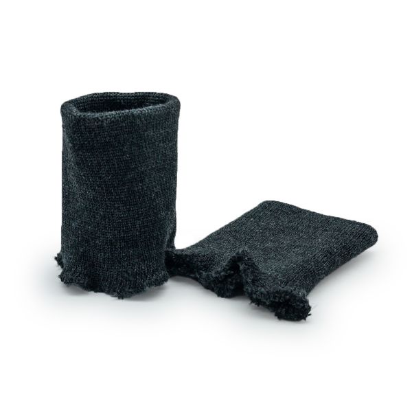 Манжеты трикотажные 8.5х9.5 см, 1 пара, плотные зимние 10 кл, 1х1, 373/м антрацит (т.серый меланж)
