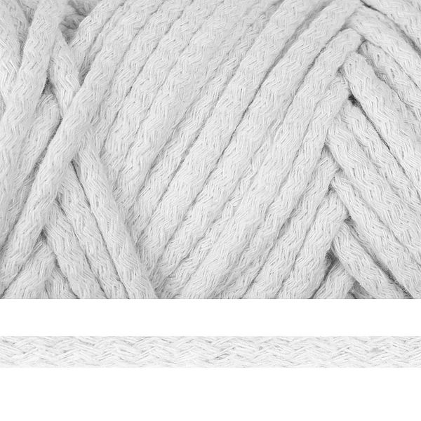 Шнур круглый х/б ⌀8.0 мм / 50 метров, с наполнителем, белый