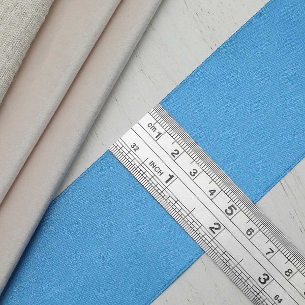 Лента атласная 1-сторонняя 50.0 мм / 22.86±1 метров, 140 голубой, Globus