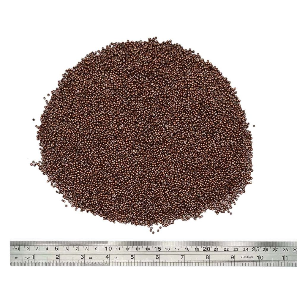 Бисер Astra&Craft 11/0 (2.1 мм), 500г, М904 коричневый/непрозрачный, матовый