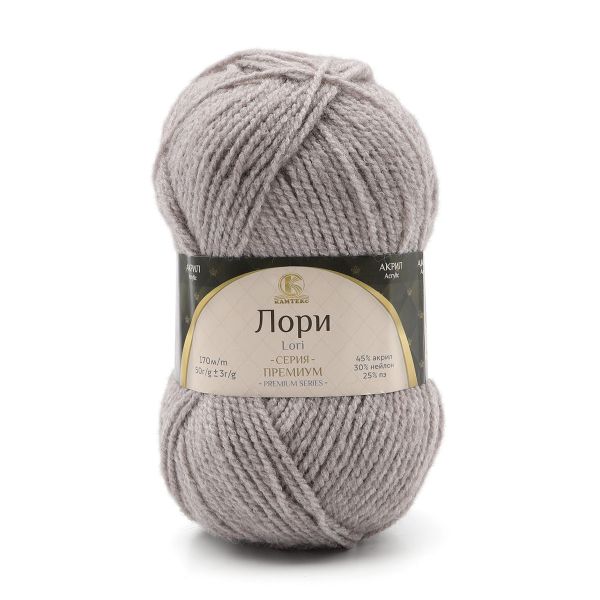 Пряжа Камтекс Лори / уп.5 мот. по 50 г, 170 м, 008 серебристый, 625650-6