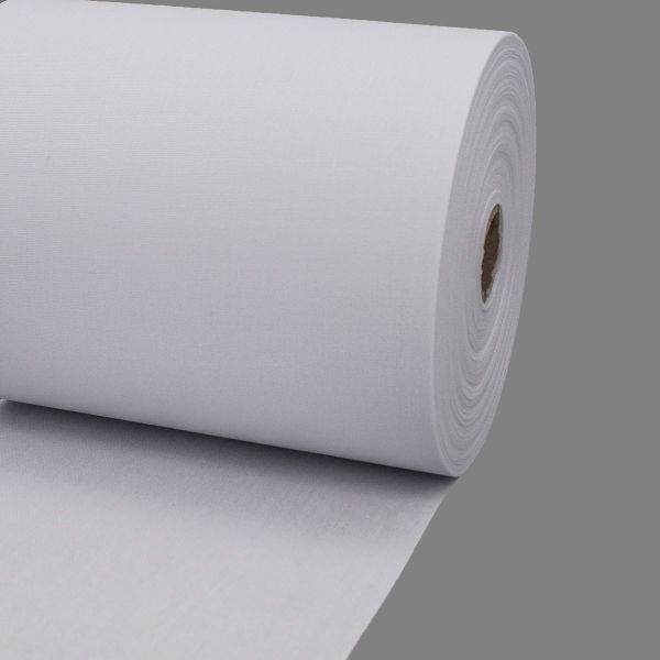 Люверсная шторная лента клеевая 200 мм / 50 метров, белый х/б