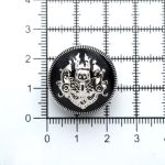 Пуговицы на ножке 36L (23мм), металл (Black/S черный с серебром), 36 шт, ME 645
