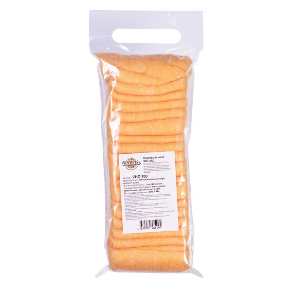 Вата хлопковая зигзаг 100±10 г, №04 оранжевый, Warmtex VHZ-100