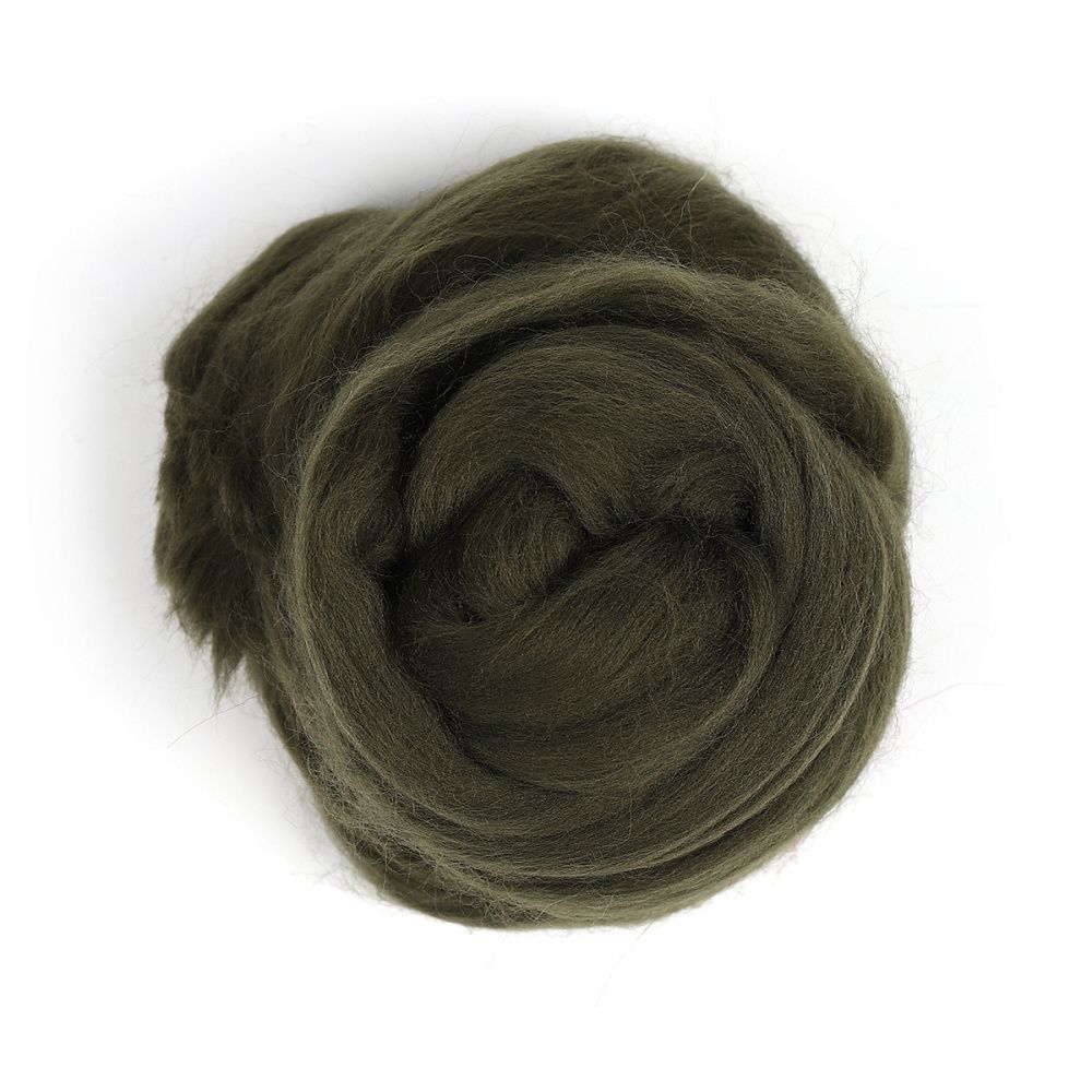 Шерсть для валяния Пехорка тонкая шерсть (100%меринос.шерсть) 50г цв.019 мох