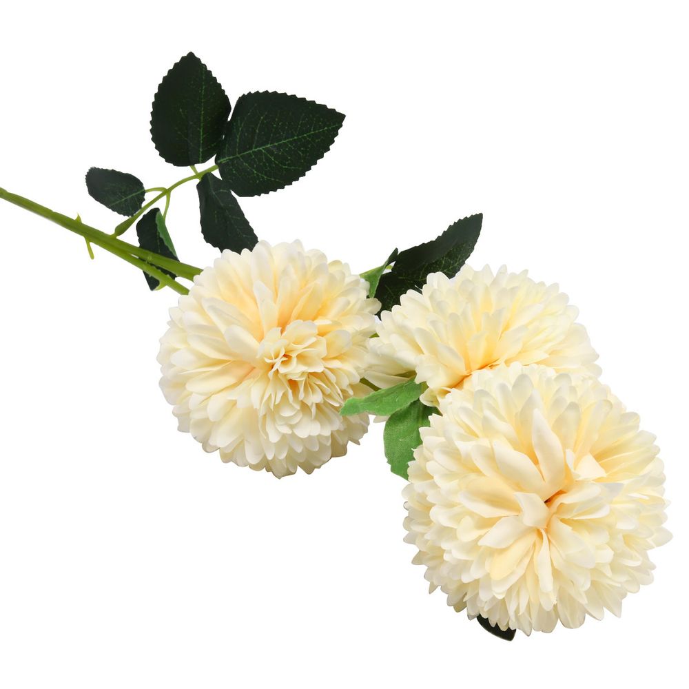 Цветы искусственные Хризантема, 66см, D Кремовый