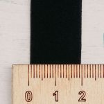 Лента бархатная (тесьма) эластичная 20.0 мм / 32.9±2 метров, 03 черный