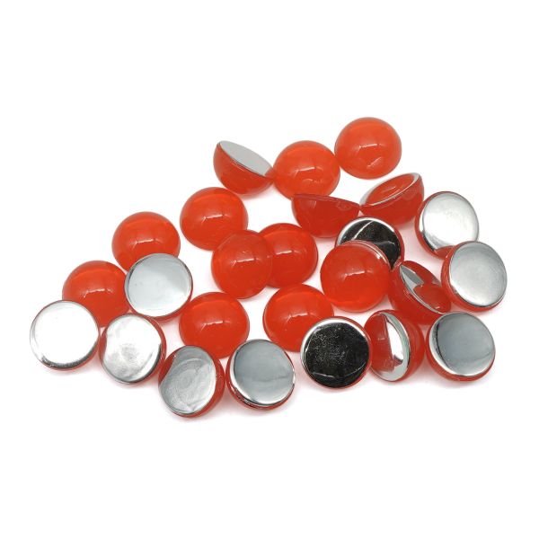 Полубусины пластиковые, желейные, полупрозрачные в цвете, 8мм, 25 штук, Astra&Craft (J27 грязно-оранжевый)