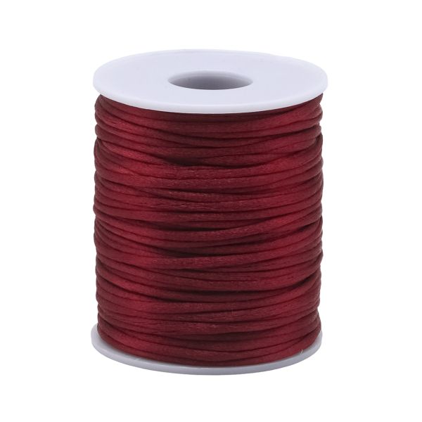 Шнур атласный корсетный ⌀2.0 мм / 45.7 метров, 34 бордо