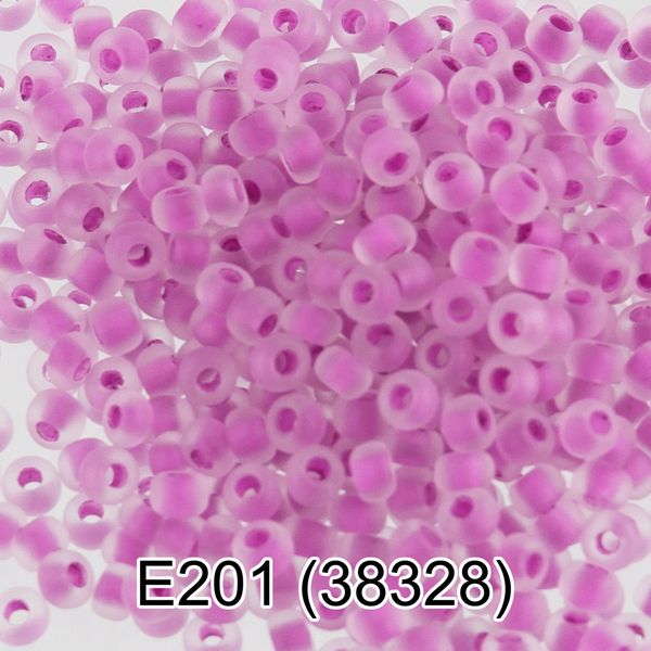 Бисер Gamma 10/0 (2.3 мм), 50 г, E201 сиреневый мат, 38328, круглый 5