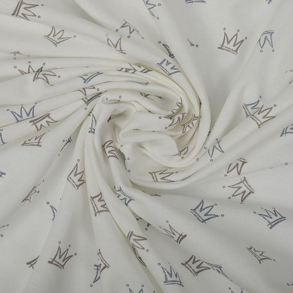 Футер 2-нитка начес 190 г/м², 100-100 см / 6 метров, N-ДЛ190-02, цв.бел/серый