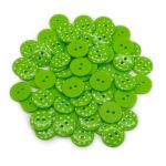 Пуговицы детские Горошек 24L (441 салатовый) Q7125-FSS, 72 шт
