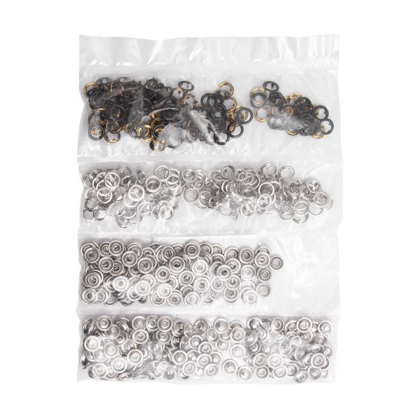 Кнопка рубашечная (джерси) открытая ⌀9.5 мм, ≈144 шт, МЕТАЛЛ, эмаль, 323 черный глянцевый, NEW STAR