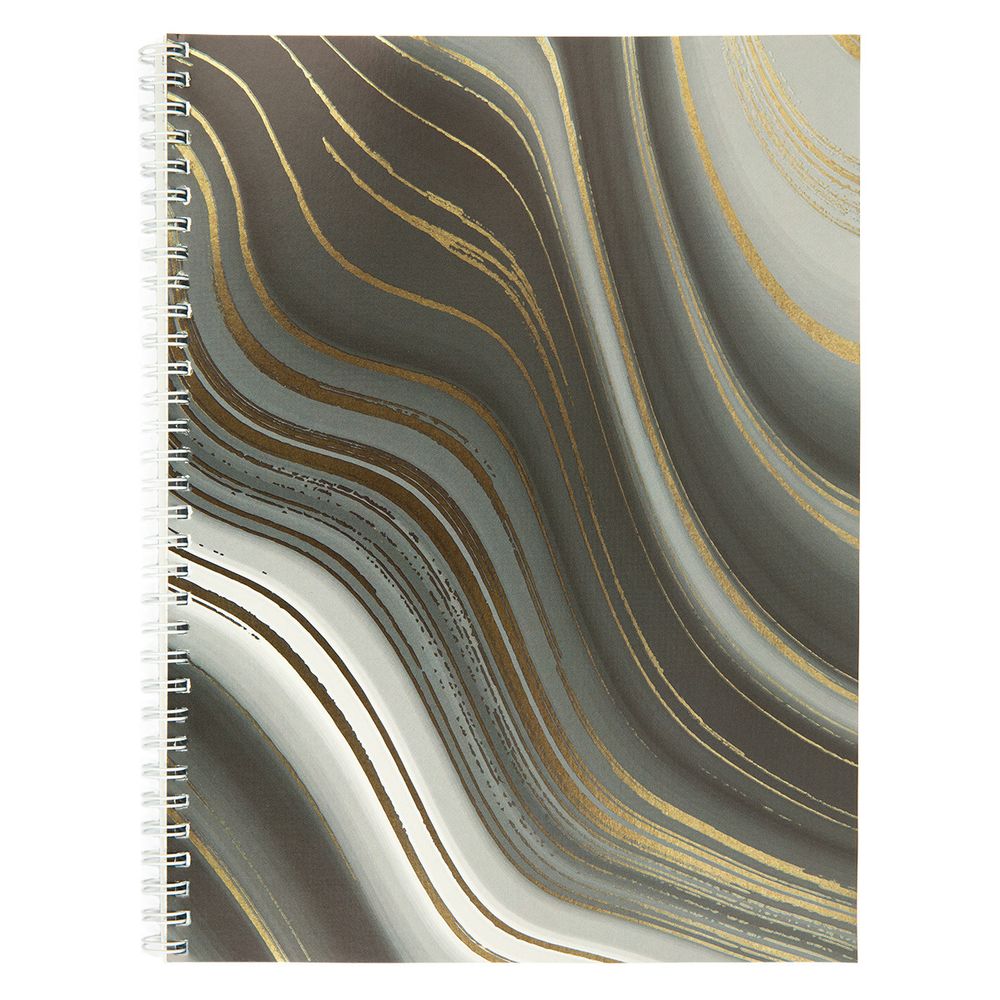 Тетрадь Абстракция A4 96 л. на гребне 60 г/м², 4 шт, клетка, SVT 960721 02 серый, Светоч