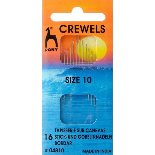 Иглы ручные для вышивания и бисера №10,16 шт, Pony