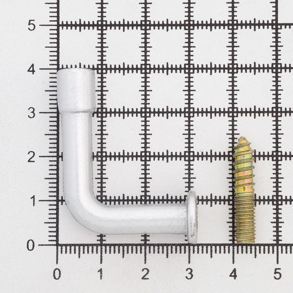 Крючок-держатель для подхватов 40 мм, металл, 2 матовое серебро, X455