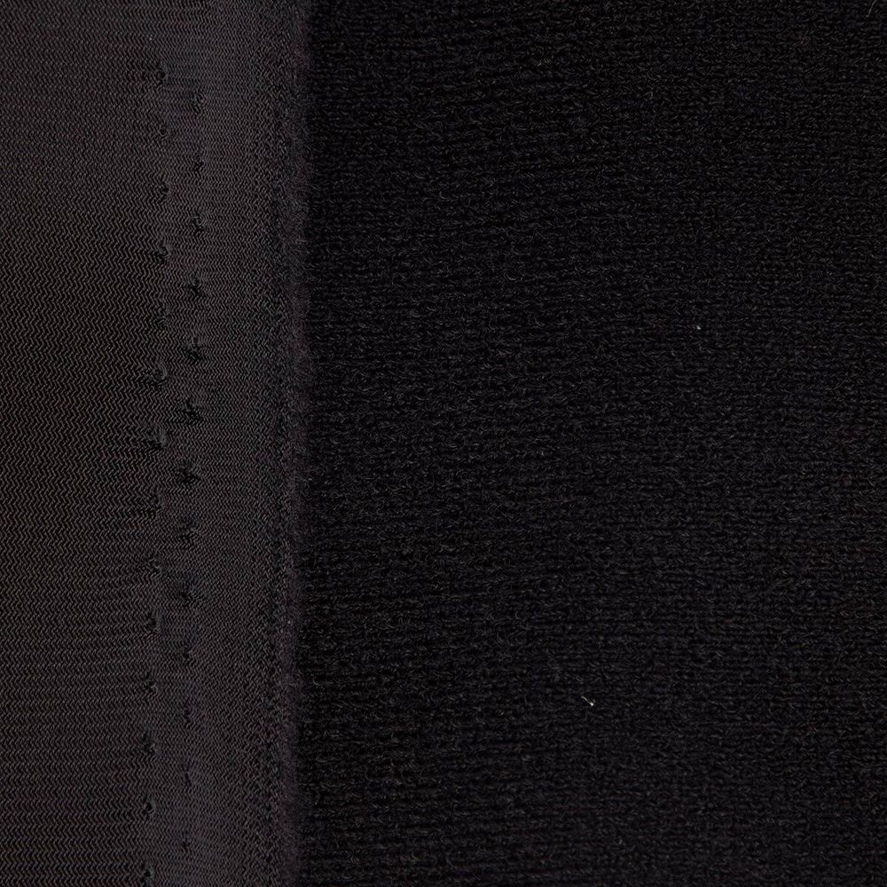 Петельное полотно велкроткань мягкая 250 г/м², шир.150 см / 1 метр, 100% нейлон, черный, 8203-0021