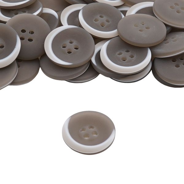 Пуговица 34L (21мм) 4 прокола, пластик (col.01 оливковый), CN2828, 36 шт