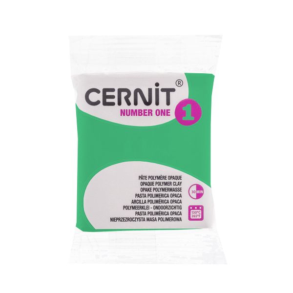 Полимерная глина запекаемая Cernit № 1, 56 г, 652 зеленый лишайник