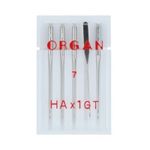 Иглы для швейных машин для шелка 130/705 H, №55, 5 игл, в пенале 5138055 55, ORGAN