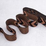 Стропа (ременная лента) 38 мм / 3 метра, [40 г/пог.м], с принтом 2-сторонняя, D169 коричневый/черный, 3Al354