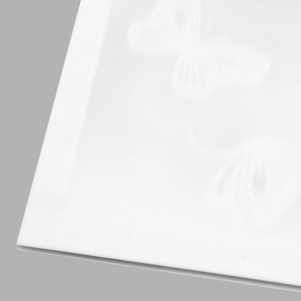 Пленка матовая Бабочки рамка 20 листов 58х58см 50мкм, белый