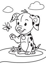 Набор для раскрашивания цветным песком №32 Далматинец, 16.5х23 см, Hobbius SPT-01