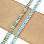 Лента (тесьма) жаккардовая 10.0 мм / 20.12 метра, голубой, 1171