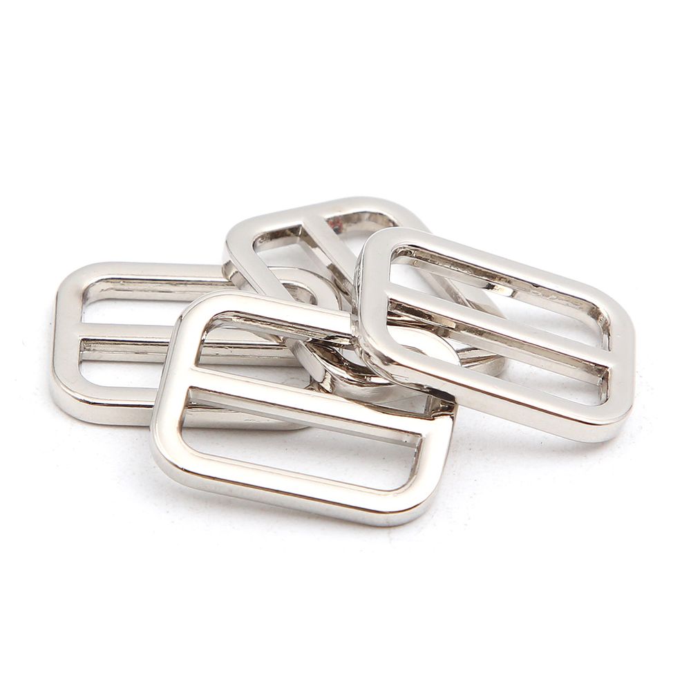 Рамка регулировочная металл литая 15 мм /19х15 мм, ⌀2 мм/, никель, 4 шт