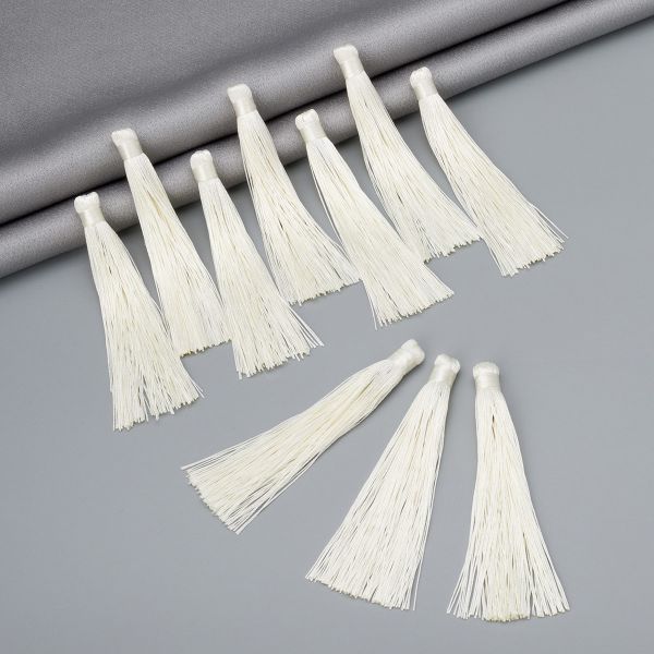 Кисть шторная l=10 см, полиэстер, 10 шт, 22 молочный, CL-034