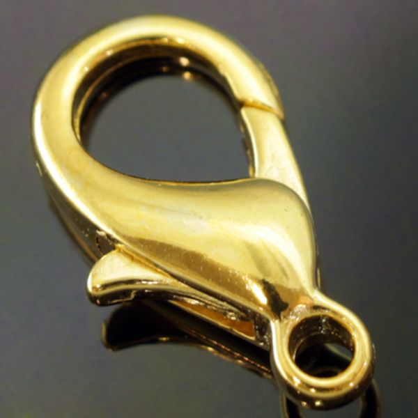 Замок-карабин для бус 15х9мм, MH.11196-1, цв.золото, 200 шт