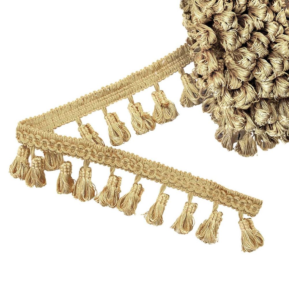 Бахрома отделочная 50.0 мм / 10 метров, с кистями 195 св.бежевый